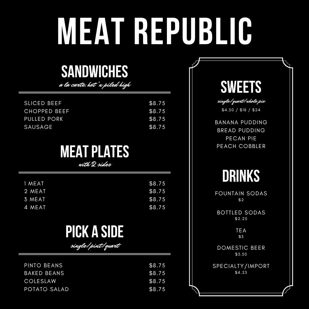 Menu Poster